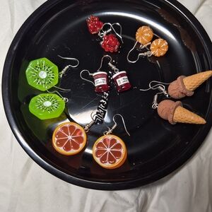 Fruit and Dessert Themed Earrings Set